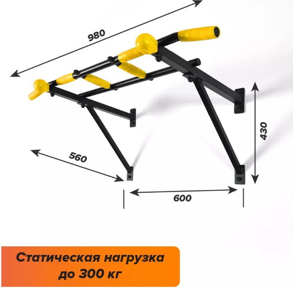 Турник Absolute Champion Maх Настенный Треххватный / АЧ 11916