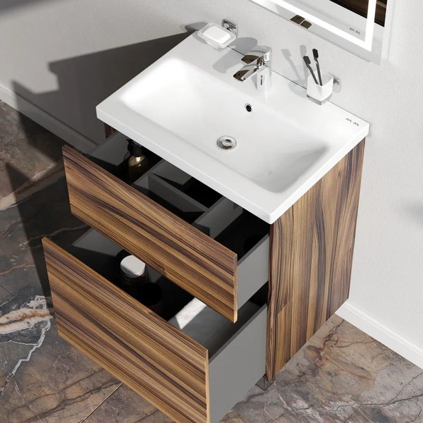 Тумба с умывальником AM.PM Gem M90-FSX0602HF-WCC0602WG