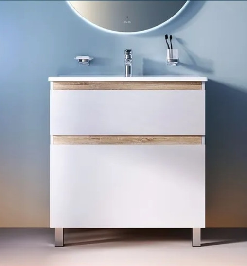 Тумба с умывальником AM.PM X-Joy M85A-FSX0802-WC0802WG - фото