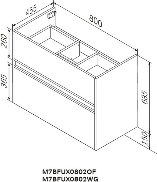 Тумба с умывальником AM.PM Sense M7B-FUX0802WG-WCC0802WG