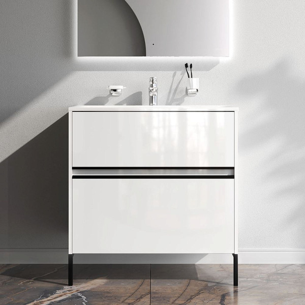 Тумба с умывальником AM.PM Sense M7B-FUX0802WG-WCC0802WG