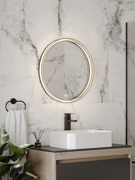 Зеркало Teymi Lina Romantic Black D60 LED / T20132