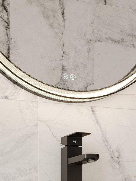 Зеркало Teymi Lina Romantic Black D60 LED / T20132