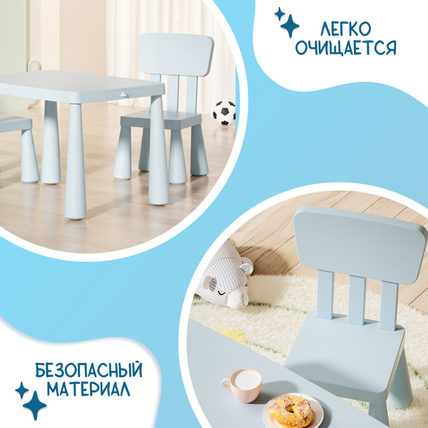 Комплект мебели с детским столом NINO Polo BS-8836(Blue)