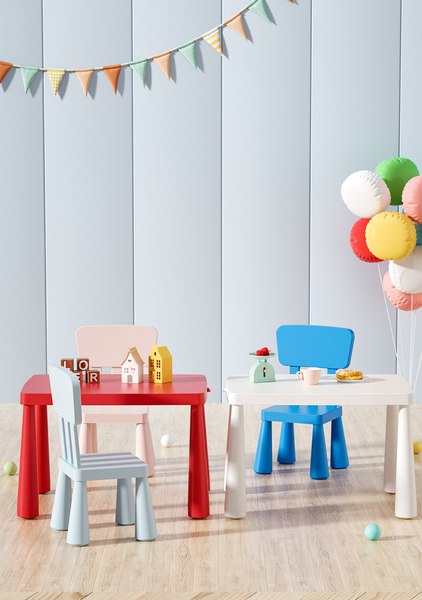 Комплект мебели с детским столом NINO Polo BS-8836(Red)