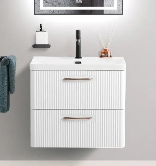 Тумба с умывальником BelBagno DUE-500-2C-SO-BM-P + BB-8076-3-50 - фото