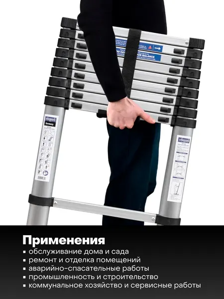 Телескопическая лестница Scheppach Sch-UP290