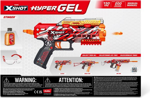Бластер игрушечный Zuru X-Shot. Hyper Gel Stinger / 44150