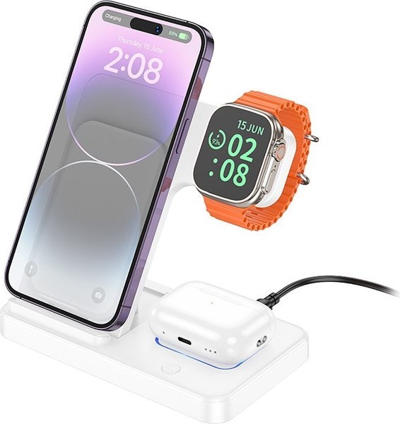 Зарядное устройство беспроводное Borofone BQ26 3в1