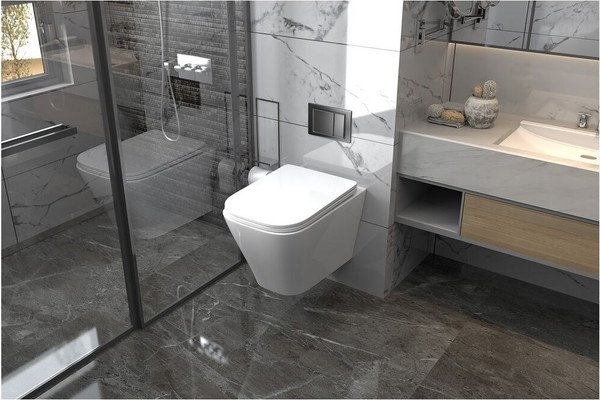 Унитаз подвесной с инсталляцией Abber Rechteck AC1201-AC0105-AC0121RG