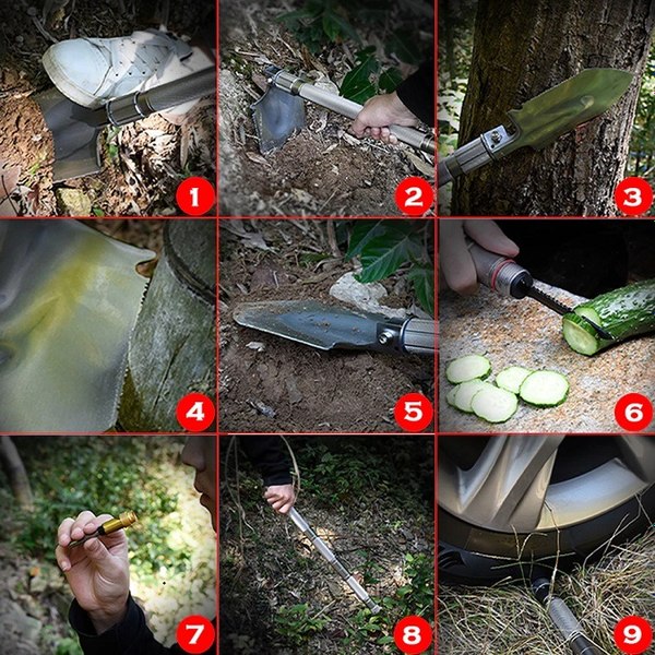 Лопата туристическая YYC Складная TC-G51 многофункциональная