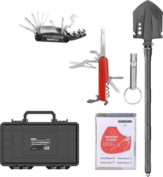 Набор аксессуаров для туризма YYC Многофункциональная складная лопата LT-XD14-26G - фото