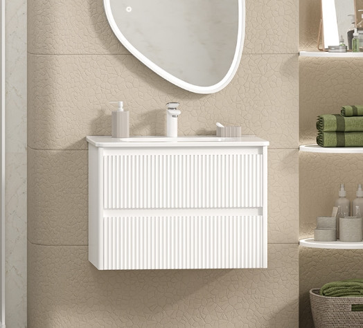 Тумба с умывальником Brevita Riva 70 / RIV-07070-0102Я+B-OND070-01 - фото