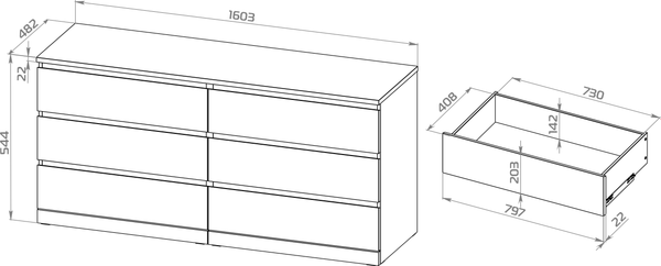 Комод Mio Tesoro Варма Prime 6D