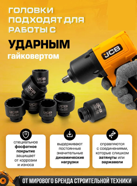 Набор головок слесарных JCB 8071-9MPB