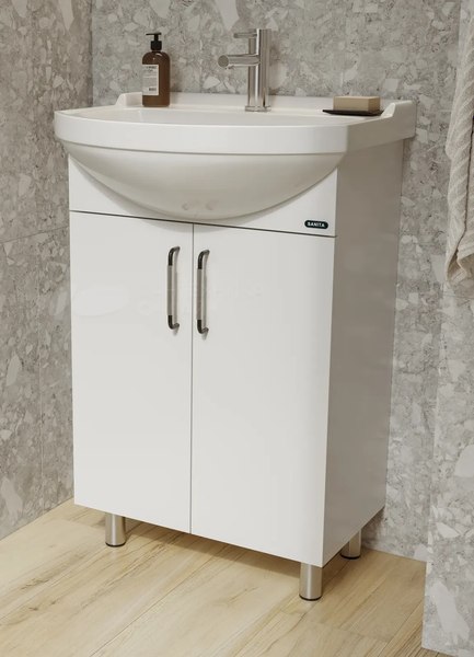 Тумба под умывальник Sanita Рондо 56 / RNDSACW56013F1 - фото