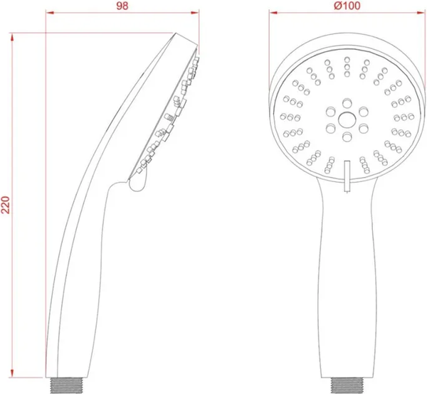 Лейка ручного душа Diadonna D10-19031