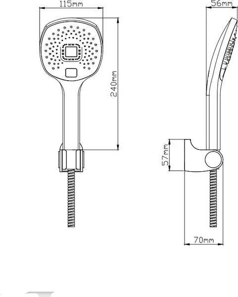 Душевой гарнитур Diadonna D11-1904BL