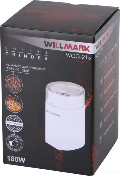 Кофемолка Willmark WCG-215 / 2001373 (белый)