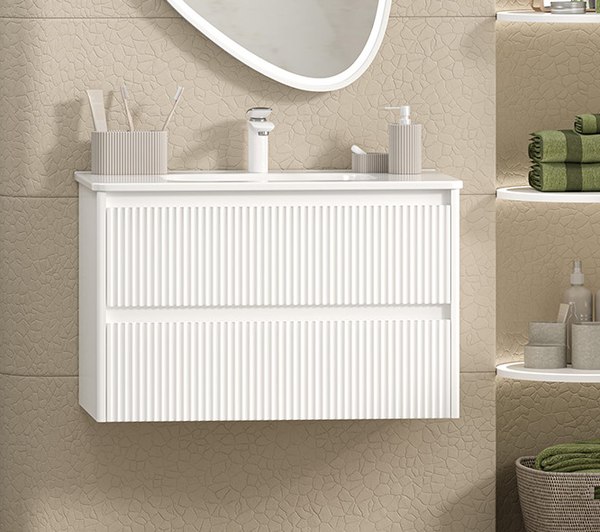 Тумба под умывальник Brevita Riva 80 / RIV-07080-0102Я - фото