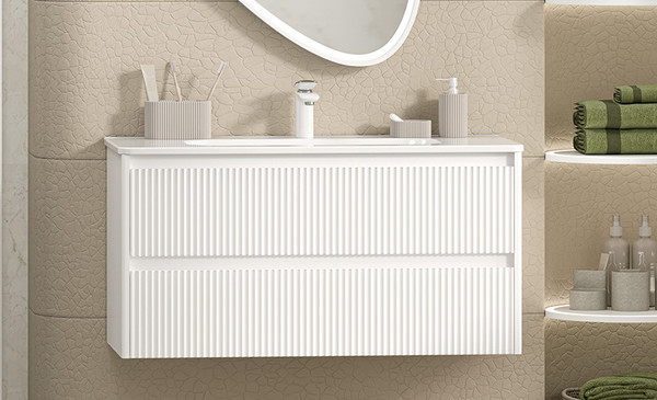 Тумба под умывальник Brevita Riva 100 / RIV-07100-0102Я - фото