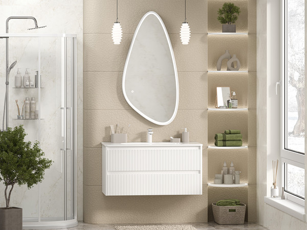 Тумба под умывальник Brevita Riva 100 / RIV-07100-0102Я