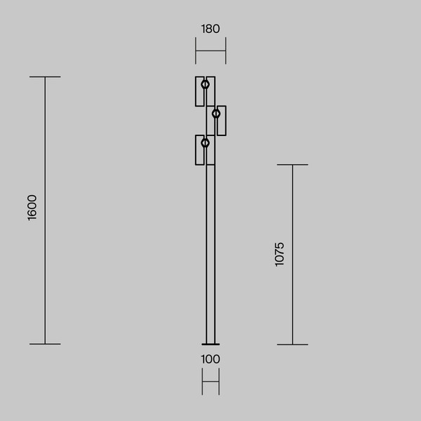 Фонарь уличный Maytoni Torq O494FL-L30B3K