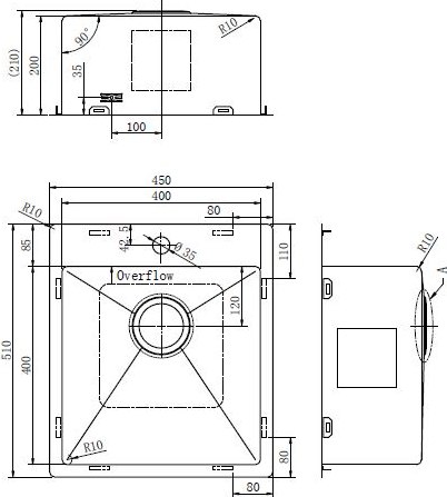 Мойка кухонная ZORG ZRE 4551