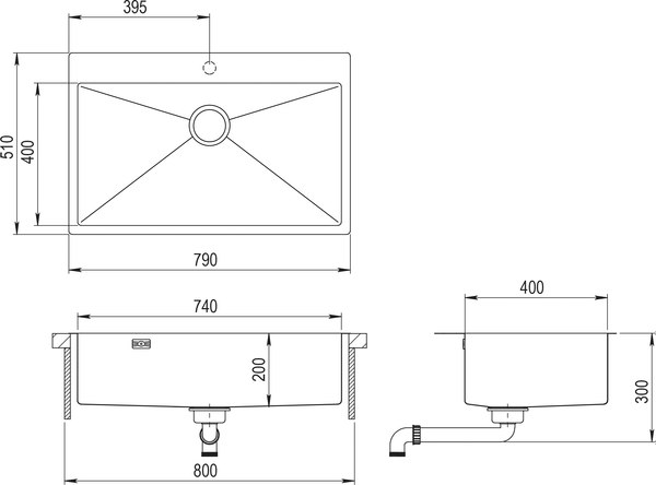 Мойка кухонная ZORG ZRE 7951