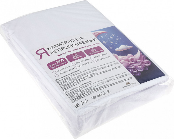 Наматрасник защитный Домашняя мода Аквамембрана натяжной