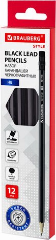 Набор простых карандашей Brauberg Style / 181719 - фото