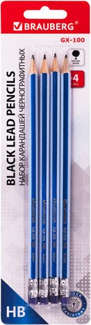 Набор простых карандашей Brauberg GX-100 / 181721 - фото