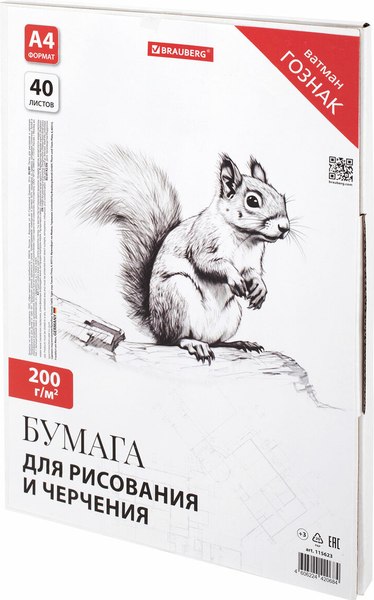 Папка для черчения Brauberg А4 200г/м2 / 115623