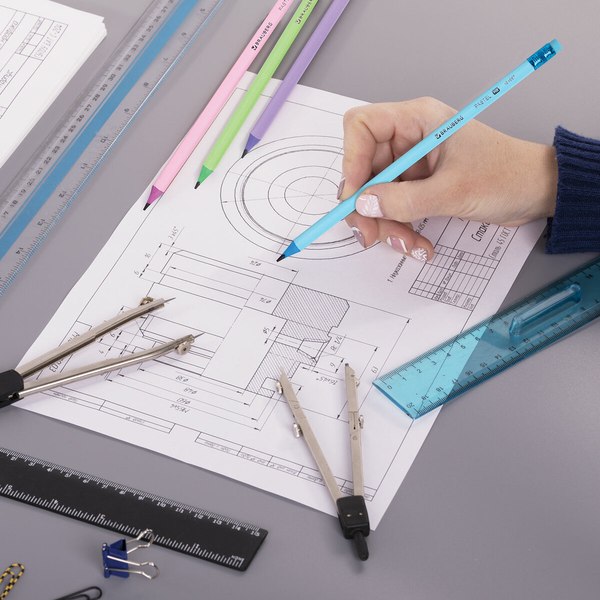 Набор простых карандашей Brauberg 181997