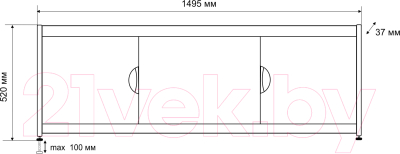 Экран для ванны Emmy Малибу 150