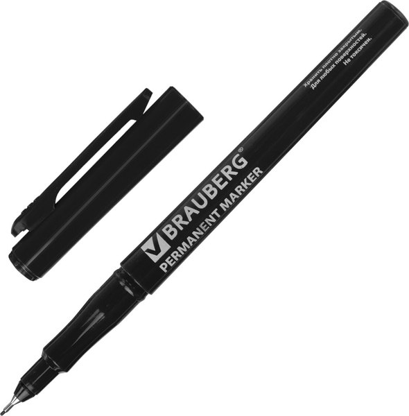 Маркер перманентный Brauberg Super Slim / 151632