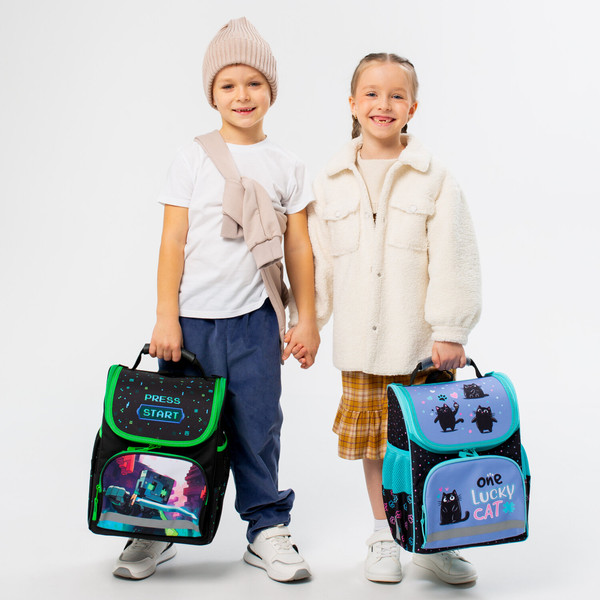 Школьный рюкзак Пифагор Basic. Funny Cats / 273135