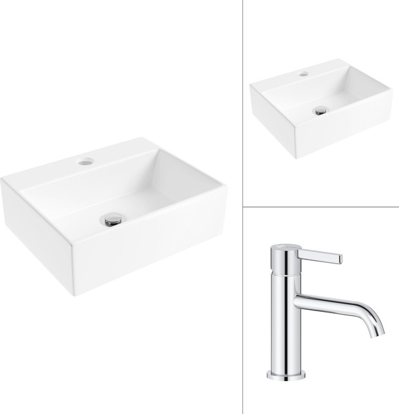 Умывальник со смесителем Lauter 21344 + Velvet 21СК696С - фото