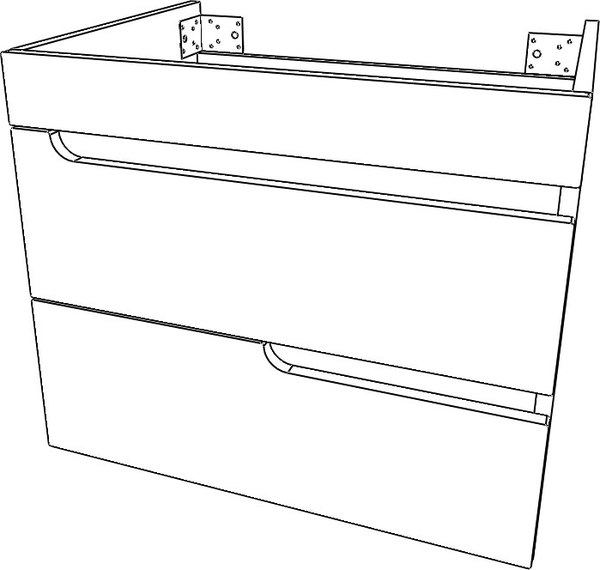 Тумба под умывальник Айсберг Bazis 60 Веста В2 DV5914T