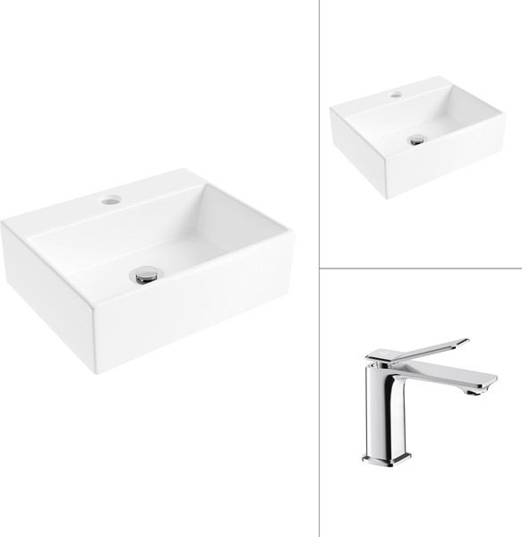 Умывальник со смесителем Lauter 21344 + Allure 21C618С - фото