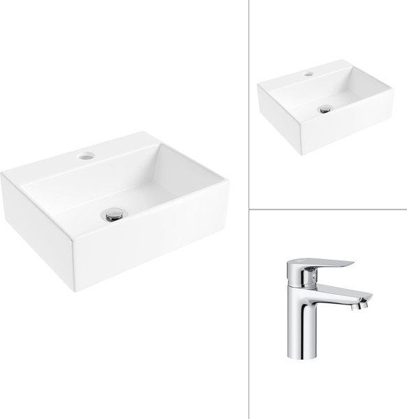 Умывальник со смесителем Lauter 21344 + Awe 21CK128C - фото