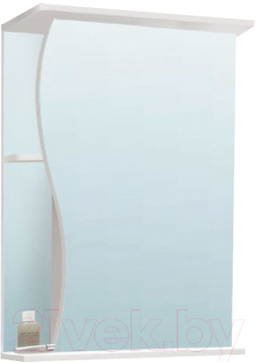 Шкаф с зеркалом для ванной Vako Волна 60 R / 10226 - фото