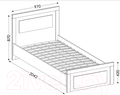Односпальная кровать Senira Прыгажуня 90 Г