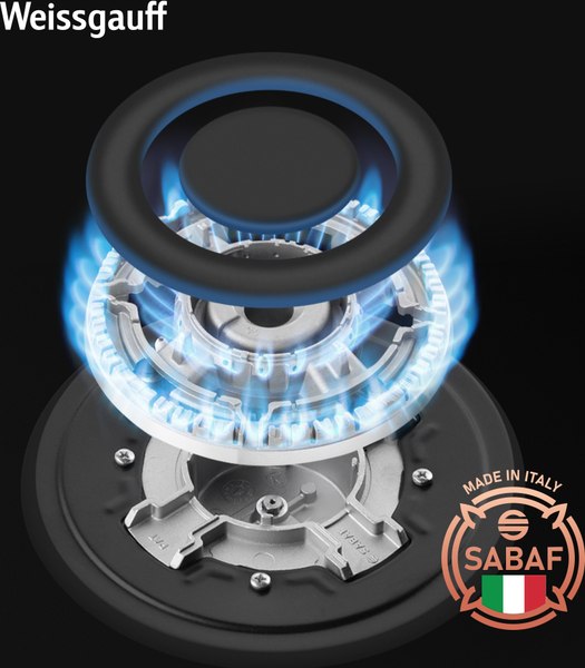 Газовая варочная панель Weissgauff HGG 451 BGV Nano Glass