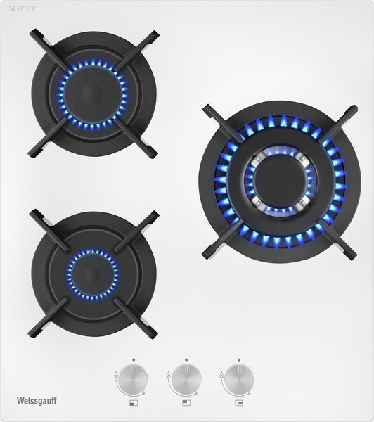 Газовая варочная панель Weissgauff HGG 451 WGV Nano Glass - фото