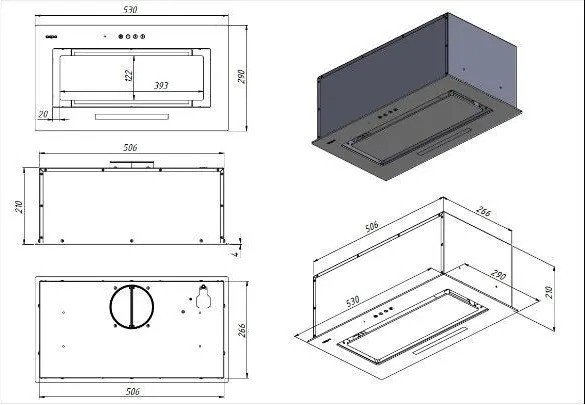 Вытяжка скрытая Akpo Falco 60 wk-11
