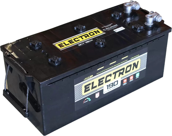 Автомобильный аккумулятор ELECTRON 6СТ-190 L Рус узкий конус+переходник 1200А / СЗ000420 (190 А/ч) - фото