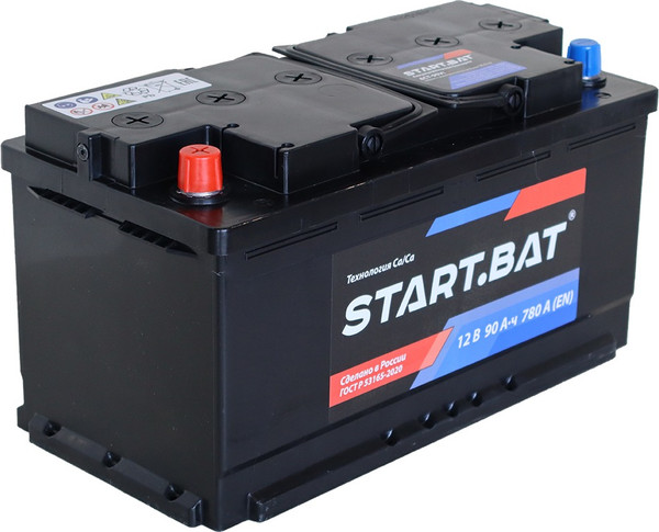 Автомобильный аккумулятор СтартБат 6СТ-90 VL Рус 780А - фото