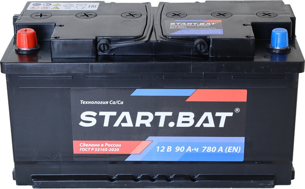 Автомобильный аккумулятор СтартБат 6СТ-90 VL Рус 780А
