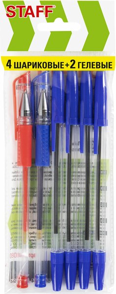 Набор шариковых ручек Staff С 2-мя гелевыми ручками / 144080